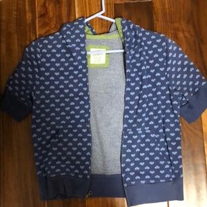 Aerie short sleeve heart hoodie